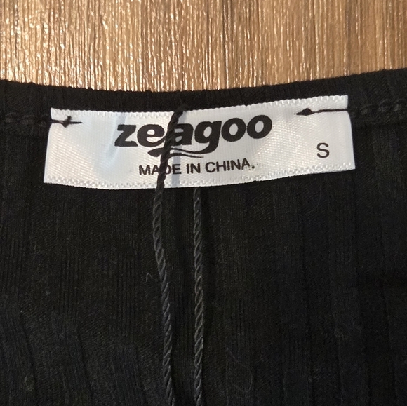 NWT Zeagoo Black Long Sleeve Bodysuit - Picture 4 of 6